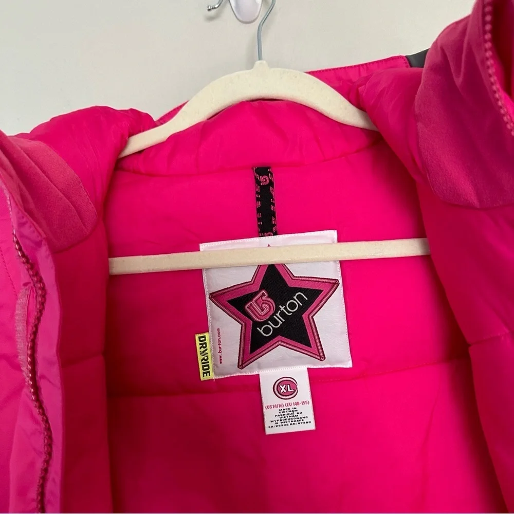 Burton pink Snow Jacket girl size 14/16